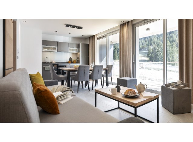 Investissement locatif en Haute-Savoie 74 : programme immobilier neuf pour investir Résidence Alhéna  Flaine