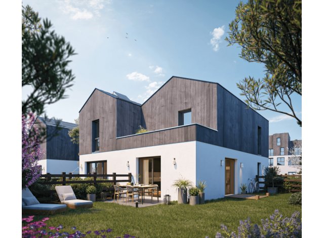 Investissement locatif en Loire Atlantique 44 : programme immobilier neuf pour investir Les Jardins de la Houssais  Rezé
