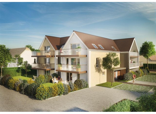 Investissement locatif dans le Haut-Rhin 68 : programme immobilier neuf pour investir Les Jardins d'Artémis  Wittenheim